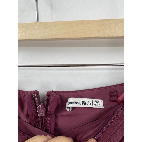 Abercrombie & Fitch plum strapless midi dress TALL - Picture 4 of 5